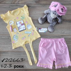Костюм для дівчаток 3 шт коттон (1-3 роки) MiLi_212663a