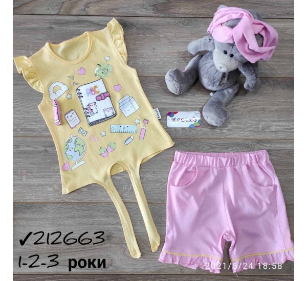 Костюм для дівчаток 3 шт коттон (1-3 роки) MiLi_212663a