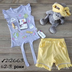 Костюм для дівчаток 3 шт коттон (1-3 роки) MiLi_212663d