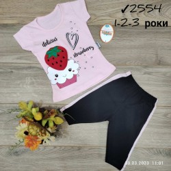Костюм для дівчаток 3 шт коттон (1-3 роки) MiLi_2554a