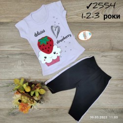 Костюм для дівчаток 3 шт коттон (1-3 роки) MiLi_2554c