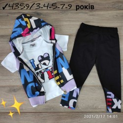 Костюм для дівчаток 5 шт коттон (3-9 років) MiLi_4359-1