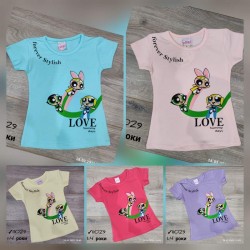 Футболка для дівчаток 4 шт коттон (1-4 роки) MiLi_11029c