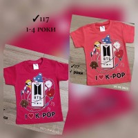 Футболка для дівчаток 4 шт коттон (1-4 роки) MiLi_117b