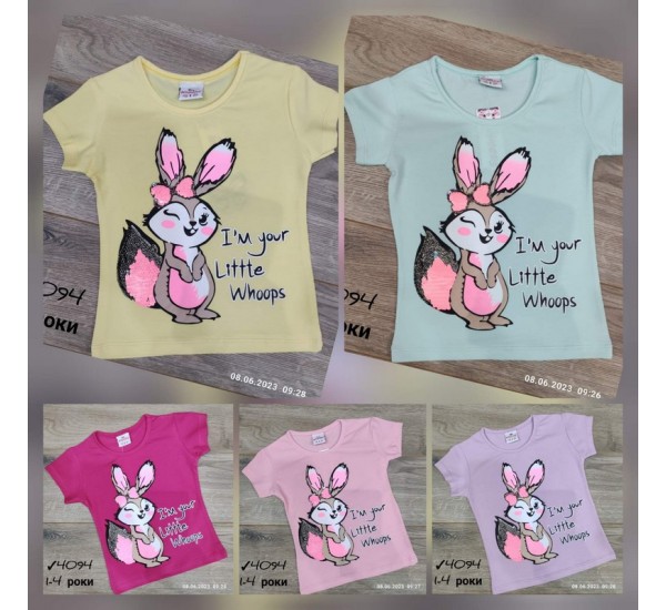 Футболка для дівчаток 4 шт коттон (1-4 роки) MiLi_4094