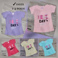 Футболка для дівчаток 4 шт коттон (1-4 роки) MiLi_11029b