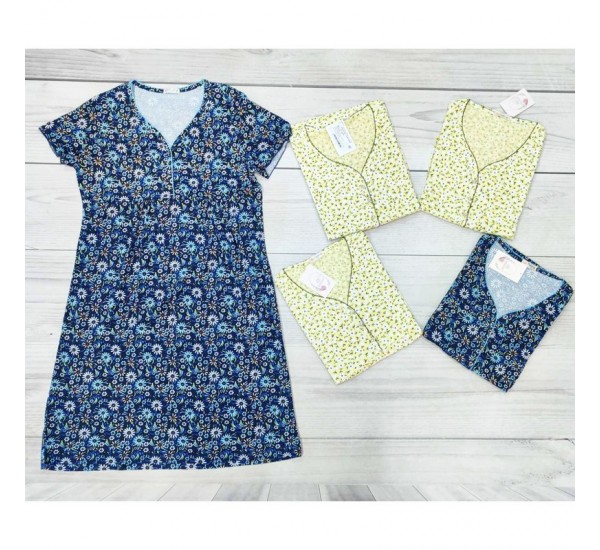 Ночная рубашка женская, хлопок 5 шт (48-56 р) MuK_2226a