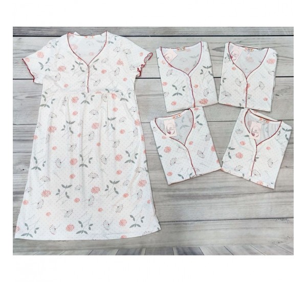 Нічна сорочка жіноча, бавовна 5 шт (48-56 р) MuK_2226b