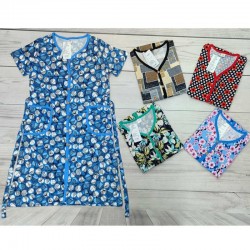 Халат жіночий, бавовна 5 шт (48-56 р) MuK_3040