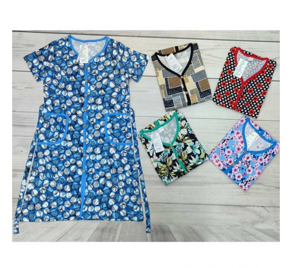 Халат жіночий, бавовна 5 шт (48-56 р) MuK_3040