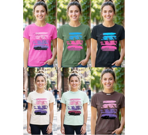 Футболка жіноча, бавовна 5 шт (46-54 р) MuK_3420b