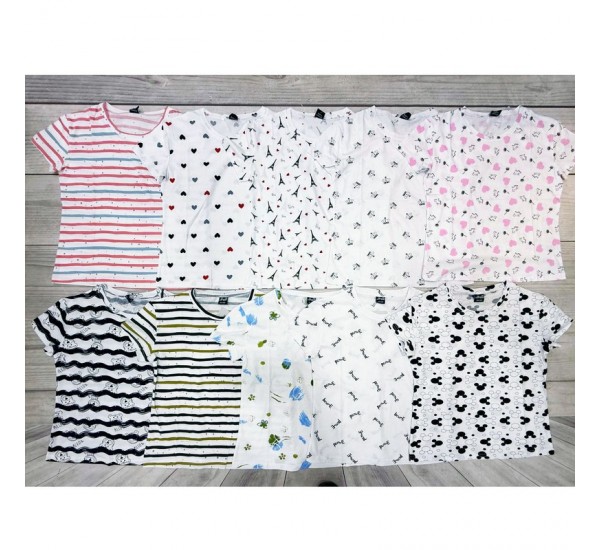 Футболка жіноча, бавовна 10 шт (46-50 р) MuK_3939a