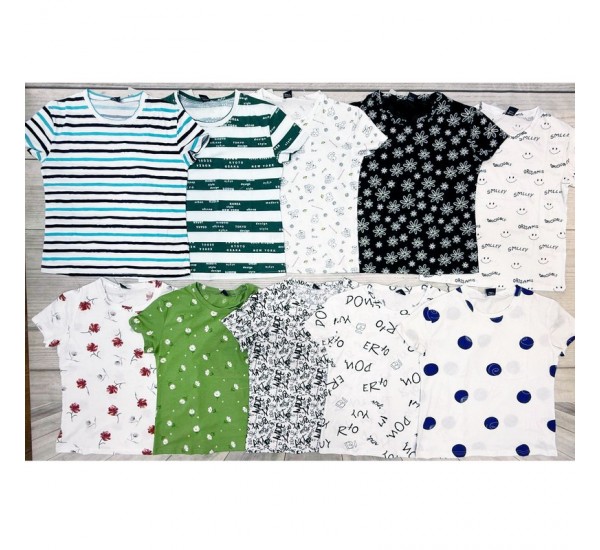 Футболка жіноча, бавовна 10 шт (46-50 р) MuK_3939b