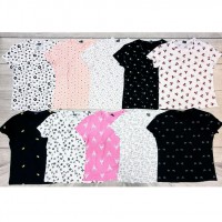 Футболка жіноча, бавовна 10 шт (46-50 р) MuK_3939c