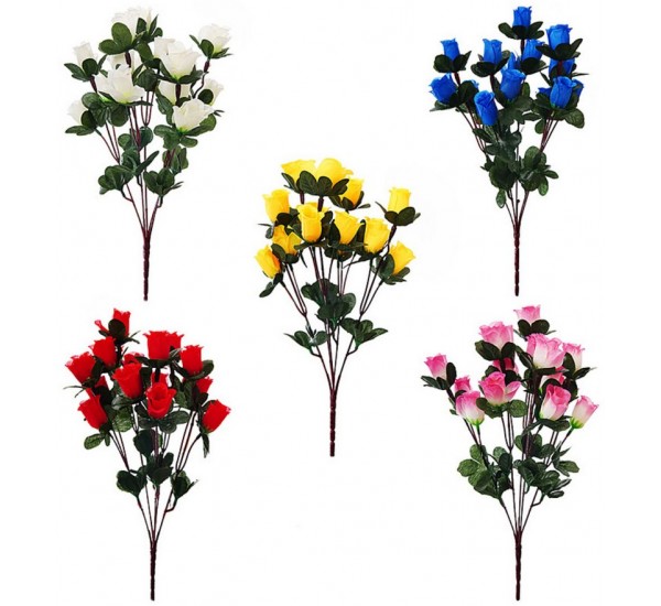 Букет троянд у бутоні штучний, 24 штуки RuS_A53_M-4/5