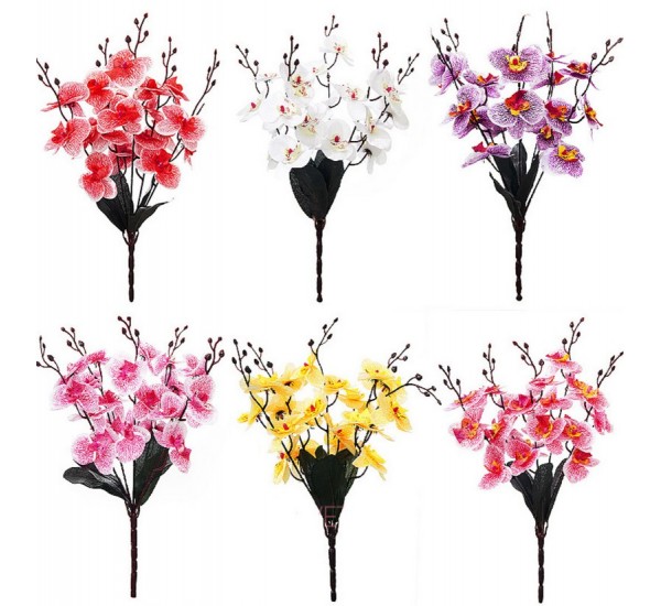 Букет орхідеї штучний, 12 штук RuS_A57_M-22/5