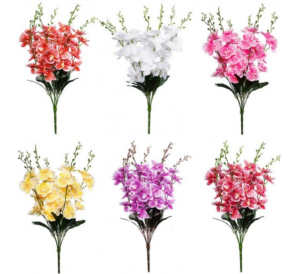 Букет орхідеї штучний, 6 штук RuS_B1_SO-3