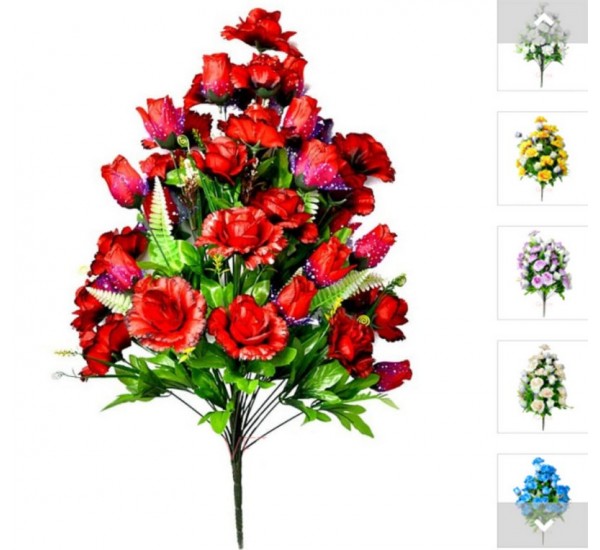 Букет троянди розкритої з бутоном, 1 штука RuS_B10_M-1/36