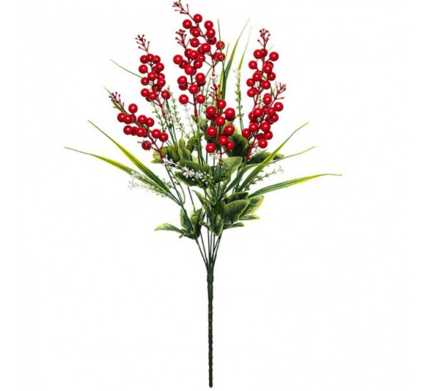 Букет з ягід з листочками, 6 штук RuS_B70_E-9247