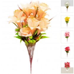 Букет троянда з лілією штучний, 6 штук RuS_B142/18