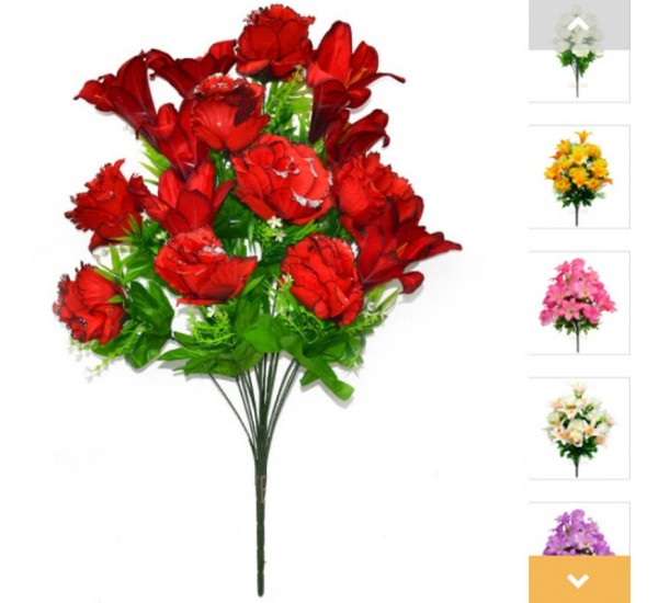 Букет троянди з лілією, 6 штук RuS_B119_C-173/16