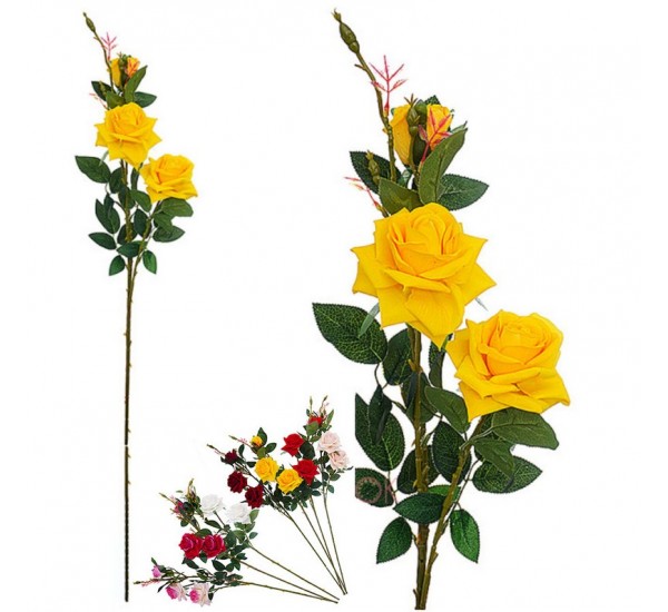 Гілка троянди оксамитова, 7 штук RuS_C12_R-53