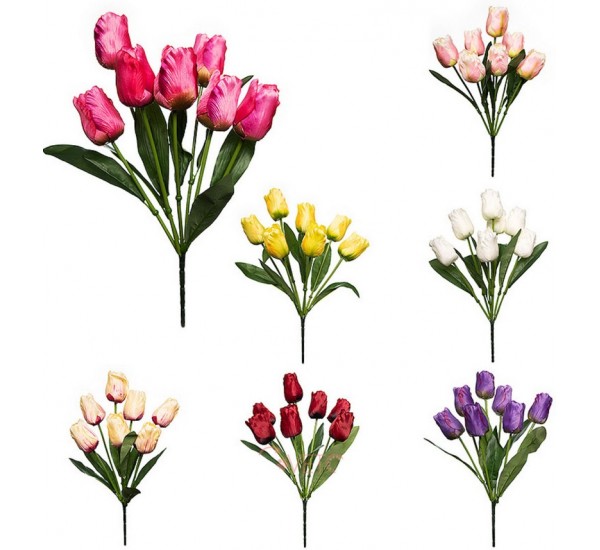 Букет тюльпана штучний, 7 штук RuS_A43_№9