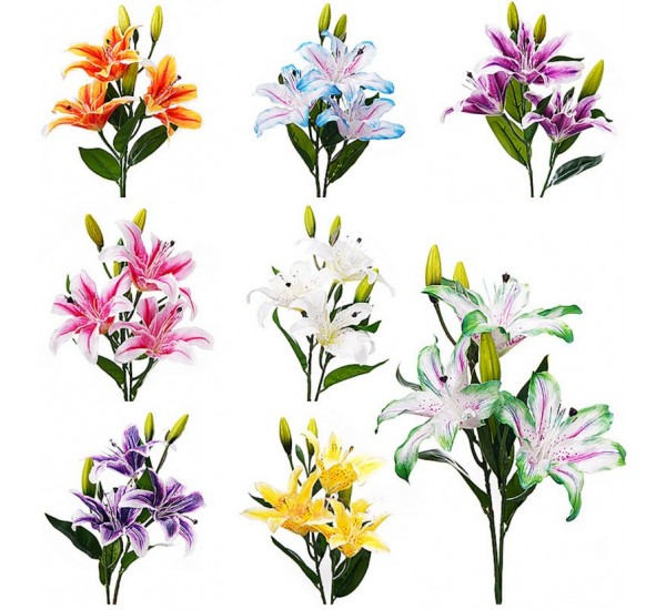 Гілка лілії штучна, 10 штук RuS_C42_Z-02-L