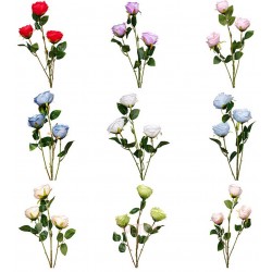 Гілка троянди потрійна штучна, 24 штуки RuS_C53_FS-9