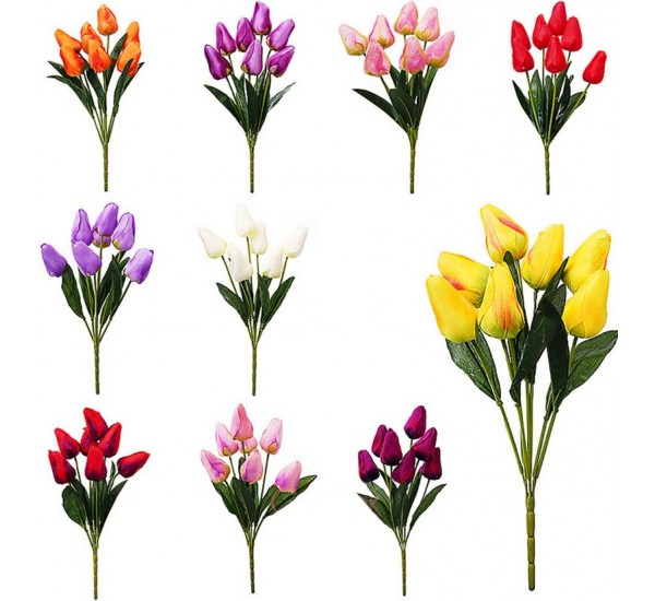 Букет тюльпана штучний, 10 штук RuS_A50_№7