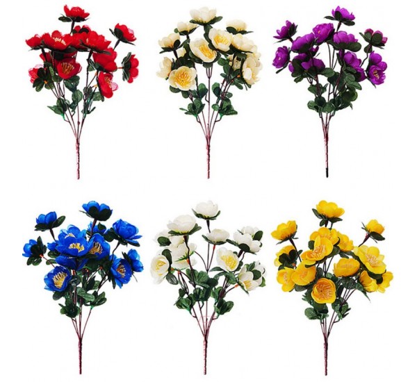 Букет камелії дрібний штучний, 24 штуки RuS_A52_M-301/5