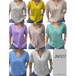 Футболка жіноча, прошва/коттон 5 шт (48-54 р) RZ4492_26003