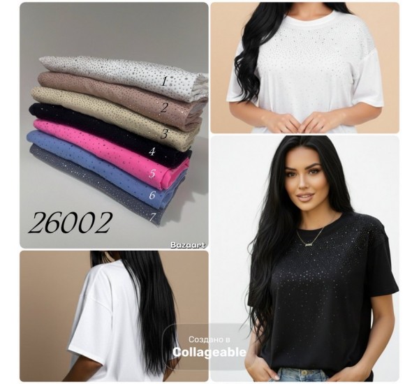 Футболка жіноча, трикотаж 5 шт (50-56 р) RZ4492_26002