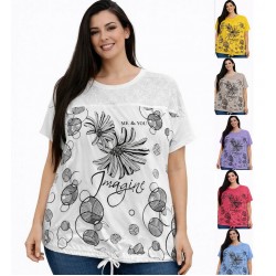 Футболка женская Батал, коттон 5 шт (54-58 р) RZ4492_26011