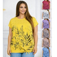 Футболка жіноча Батал, коттон 5 шт (54-58 р) RZ4492_26012