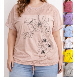 Футболка женская Батал, коттон 5 шт (54-58 р) RZ4492_26013