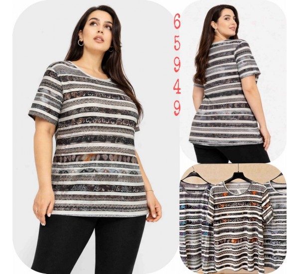 Футболка женская Батал, коттон 6 шт (4-8XL) SeR2152_65949