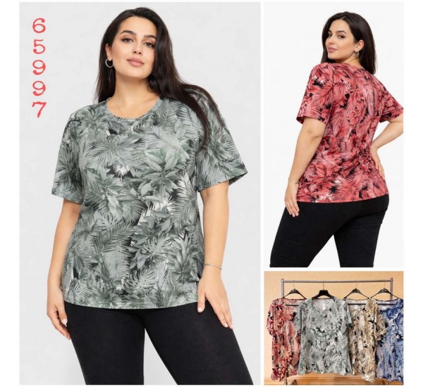 Футболка жіноча Батал, коттон 6 шт (4-8XL) SeR2152_65997