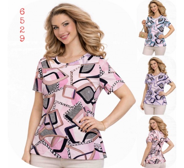 Футболка женская, коттон 6 шт (M-4XL) SeR2152_6529