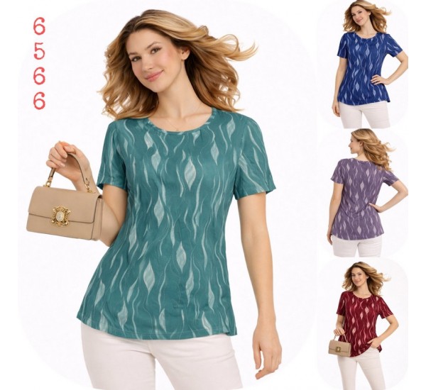 Футболка женская, коттон 6 шт (M-4XL) SeR2152_6566