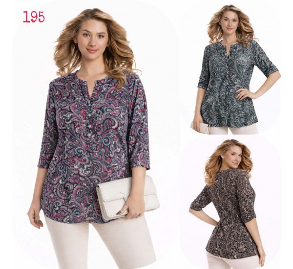 Блуза женская, полиэстер 6 шт (L-4XL) SeR2152_195