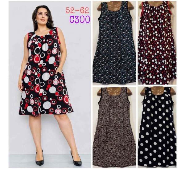 Халат жіночий трикотаж 6 шт (52-62 р) SeR2152_C300