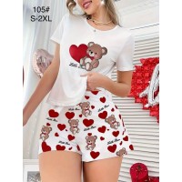 Піжама жіноча, 5 шт (S-2XL) бамбук ZeL1396_105b