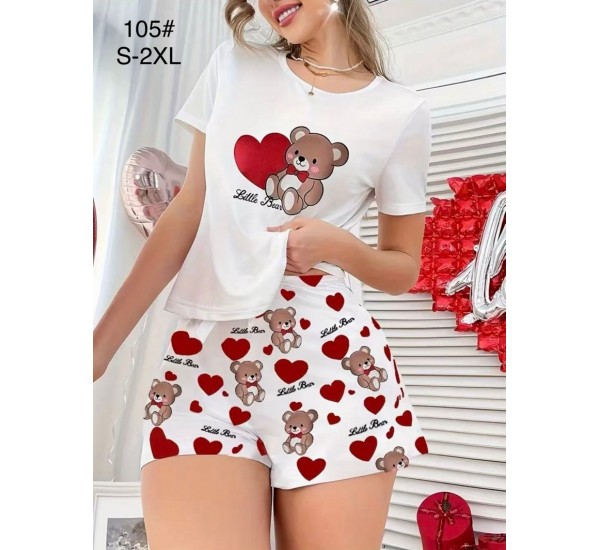 Піжама жіноча, 5 шт (S-2XL) бамбук ZeL1396_105b