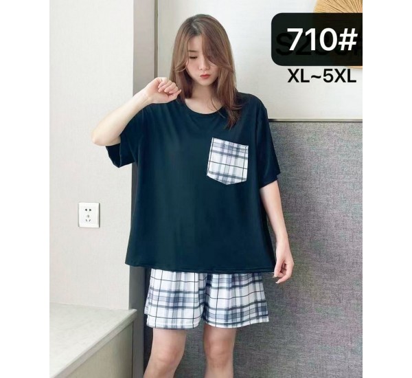 Піжама жіноча, 5 шт (1-5XL) бамбук ZeL1396_710