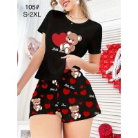 Піжама жіноча, 5 шт (S-2XL) бамбук ZeL1396_105a