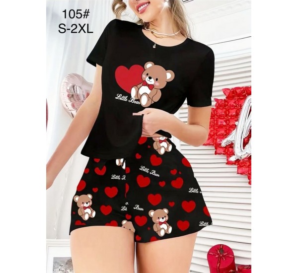 Піжама жіноча, 5 шт (S-2XL) бамбук ZeL1396_105a