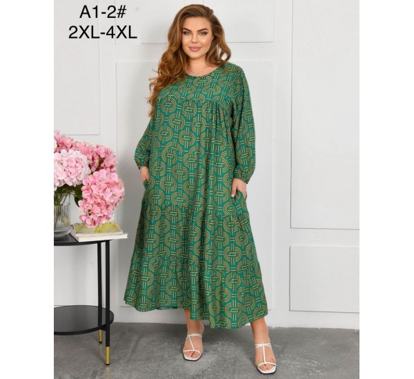 Сукня жіноча, штапель 6 шт (58-62 р) ZeL1396_A1-2b