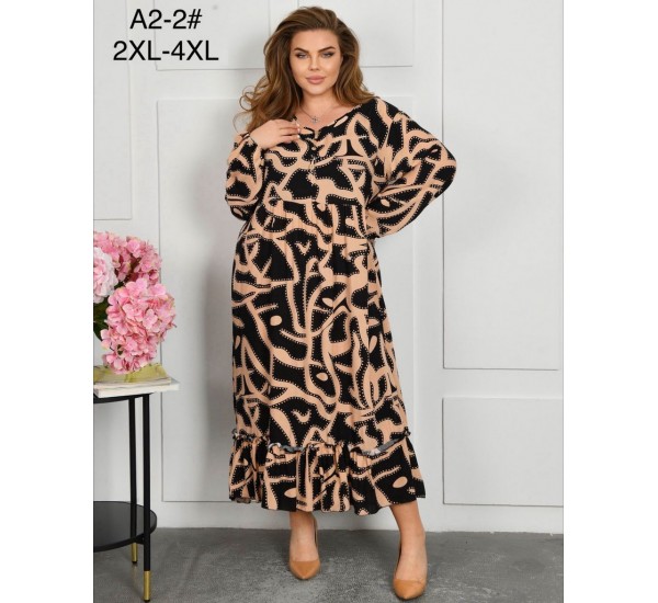 Сукня жіноча, штапель 6 шт (58-62 р) ZeL1396_A2-2a