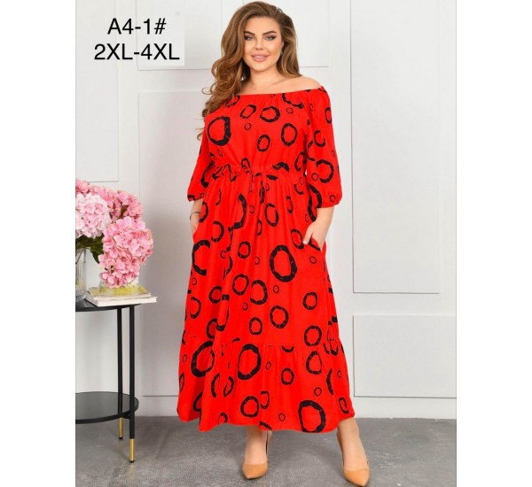 Сукня жіноча, штапель 6 шт (58-62 р) ZeL1396_A4-1a